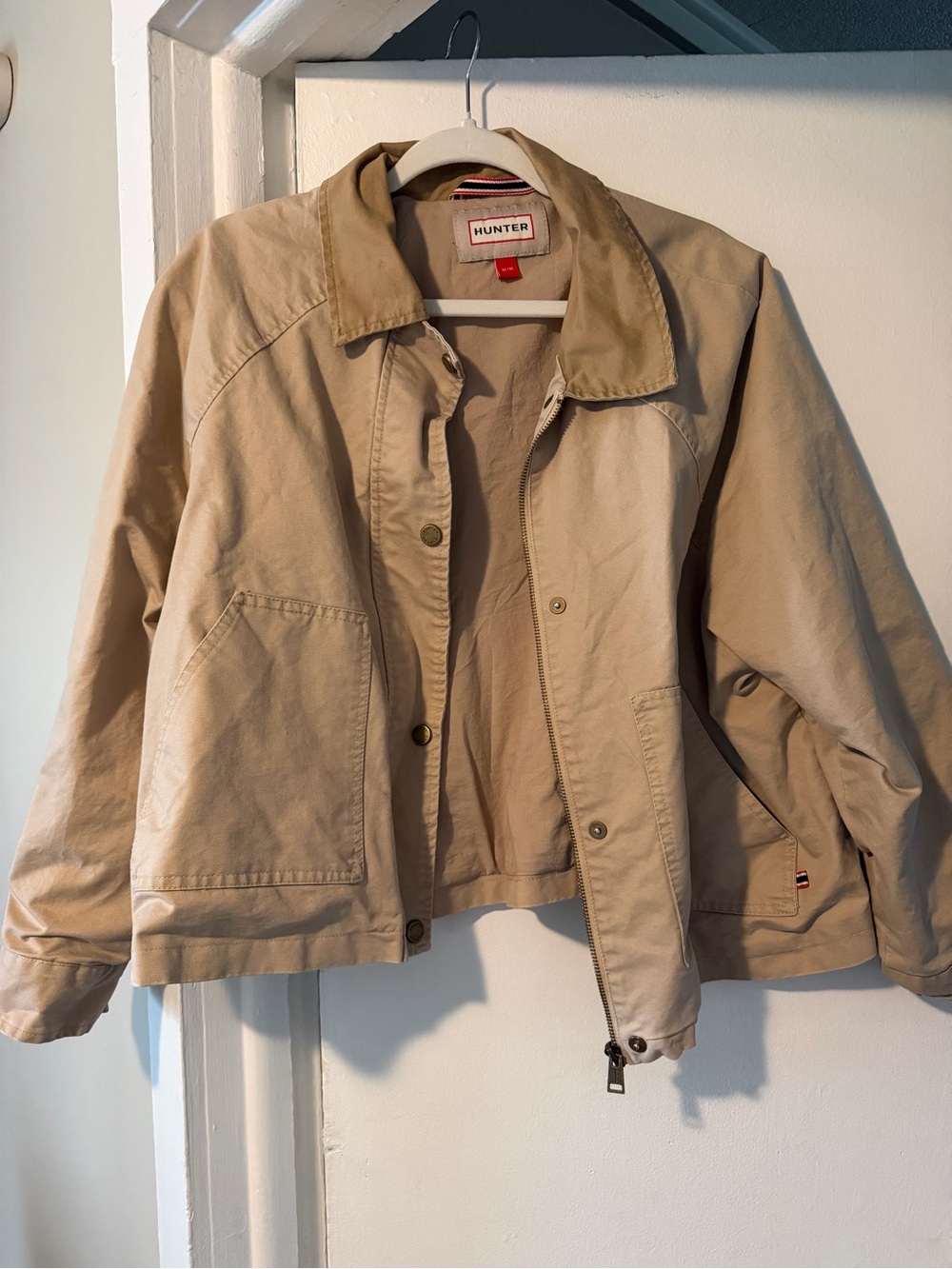 Hunter Tan Utility Cotton Zip Jacket